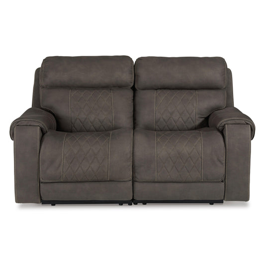 Signature Design by Ashley Hoopster Power Reclining Leather Look Loveseat 2370358/2370362 IMAGE 1