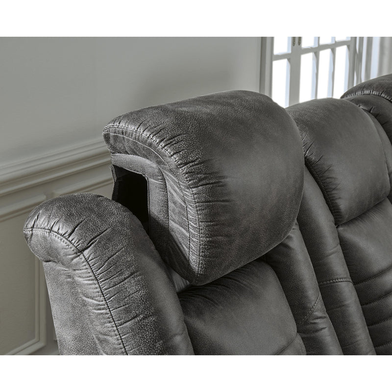 Signature Design by Ashley Soundcheck Power Reclining Leather Look Sofa 3060615 IMAGE 11