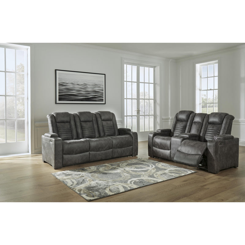 Signature Design by Ashley Soundcheck Power Reclining Leather Look Sofa 3060615 IMAGE 19