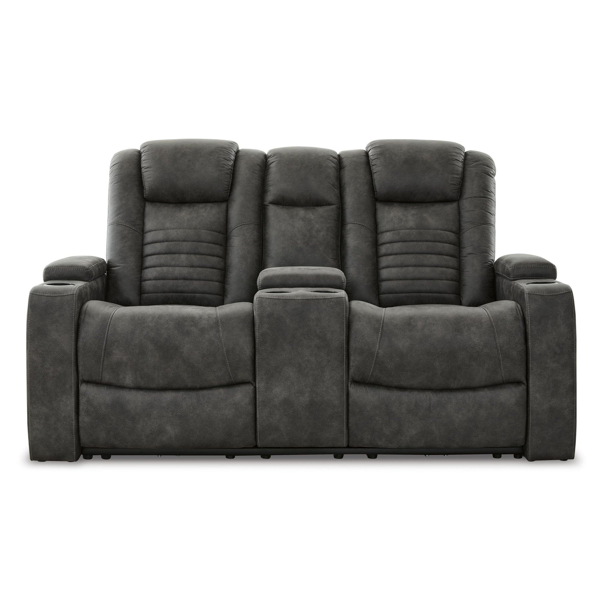 Signature Design by Ashley Soundcheck Power Reclining Leather Look Loveseat 3060618 IMAGE 3