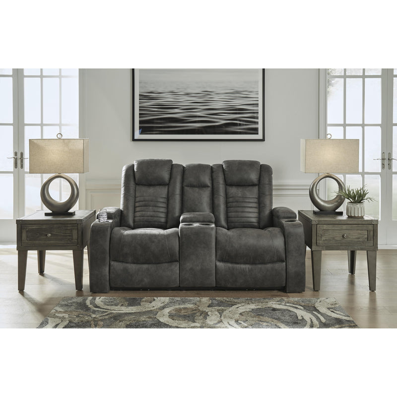 Signature Design by Ashley Soundcheck Power Reclining Leather Look Loveseat 3060618 IMAGE 6