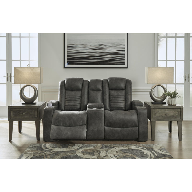 Signature Design by Ashley Soundcheck Power Reclining Leather Look Loveseat 3060618 IMAGE 7