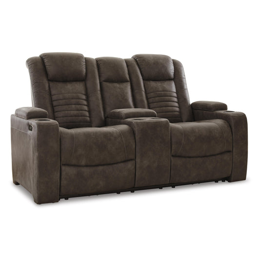 Signature Design by Ashley Soundcheck Power Reclining Leather Look Loveseat 3060718 IMAGE 1