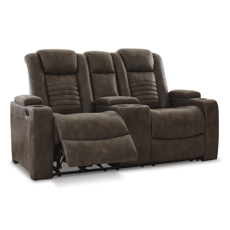 Signature Design by Ashley Soundcheck Power Reclining Leather Look Loveseat 3060718 IMAGE 2