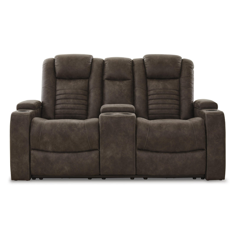 Signature Design by Ashley Soundcheck Power Reclining Leather Look Loveseat 3060718 IMAGE 3