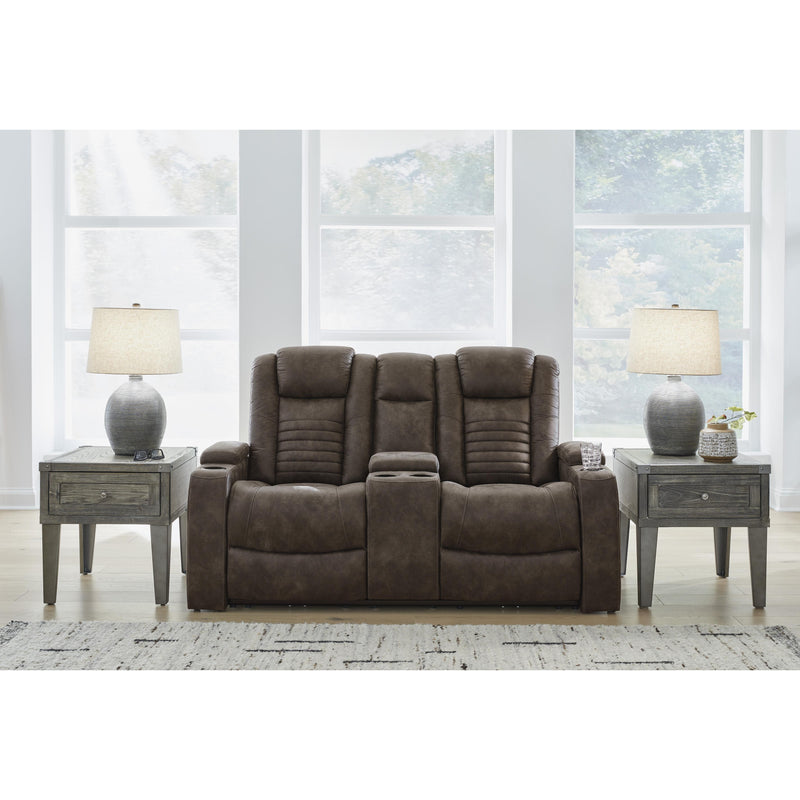 Signature Design by Ashley Soundcheck Power Reclining Leather Look Loveseat 3060718 IMAGE 5