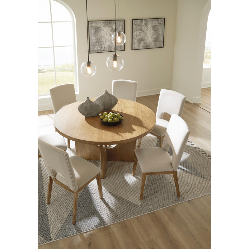 Signature Design by Ashley Round Dakmore Dining Table with Pedestal Base D783-50 IMAGE 5