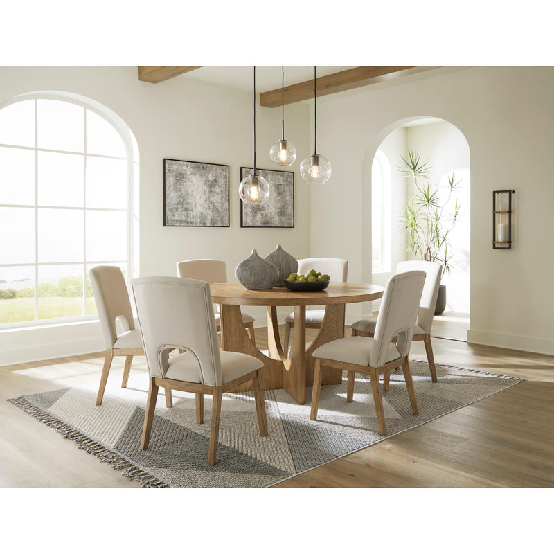 Signature Design by Ashley Round Dakmore Dining Table with Pedestal Base D783-50 IMAGE 8