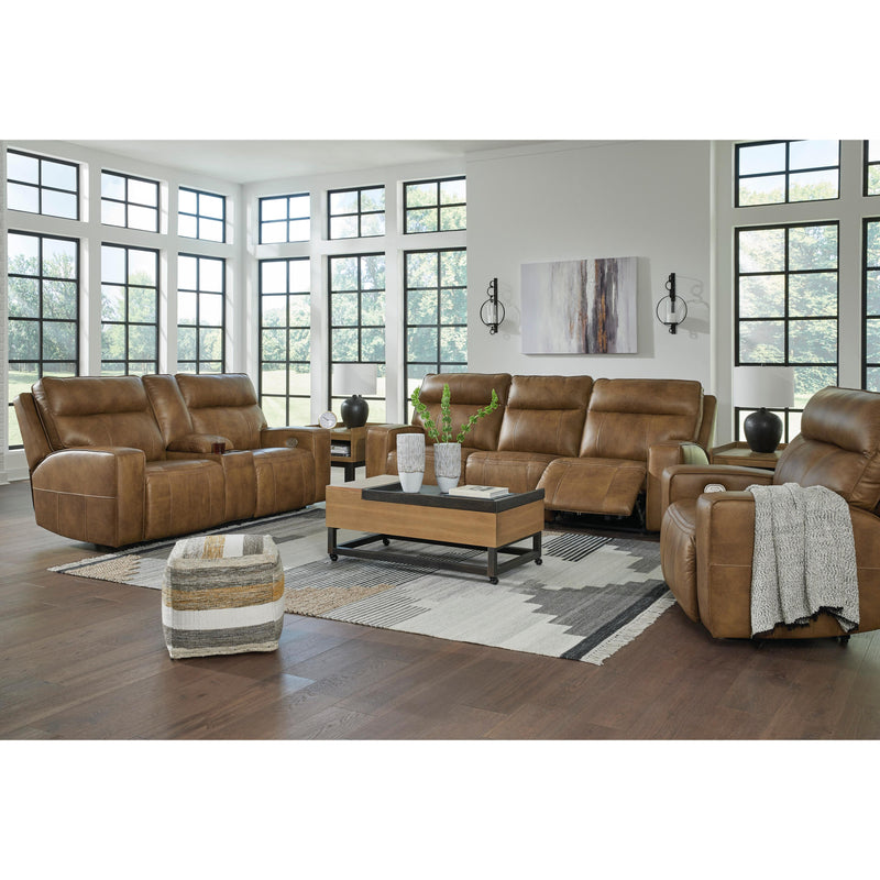 Signature Design by Ashley Game Plan Power Reclining Leather Loveseat U1520618 IMAGE 10