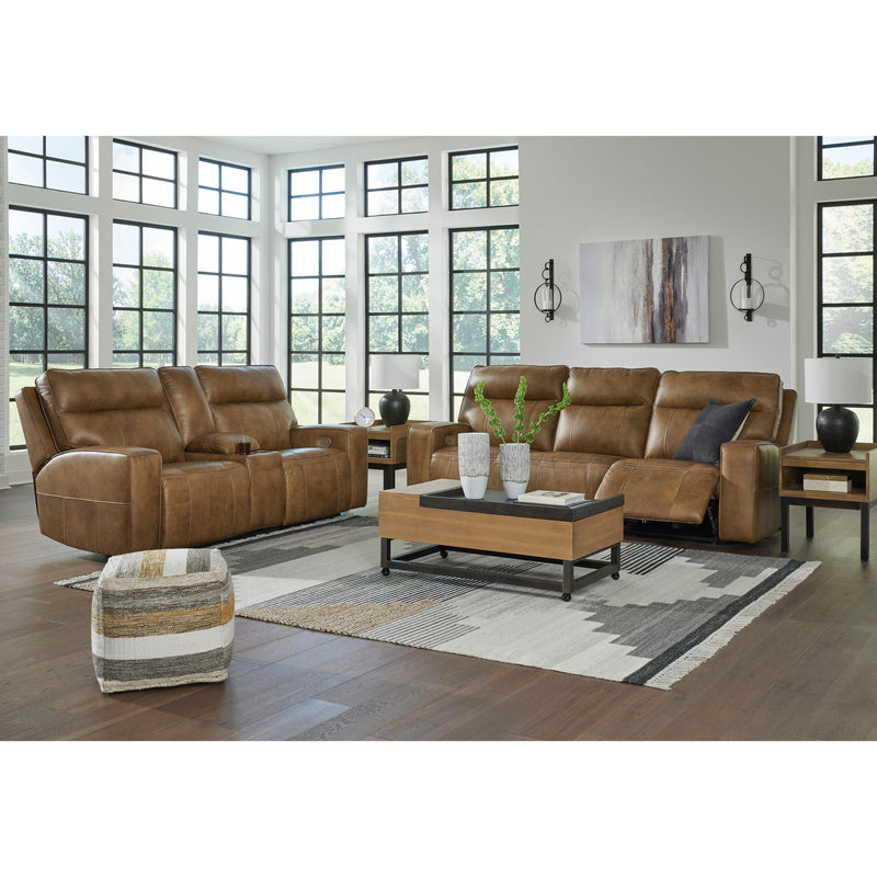 Signature Design by Ashley Game Plan Power Reclining Leather Loveseat U1520618 IMAGE 8