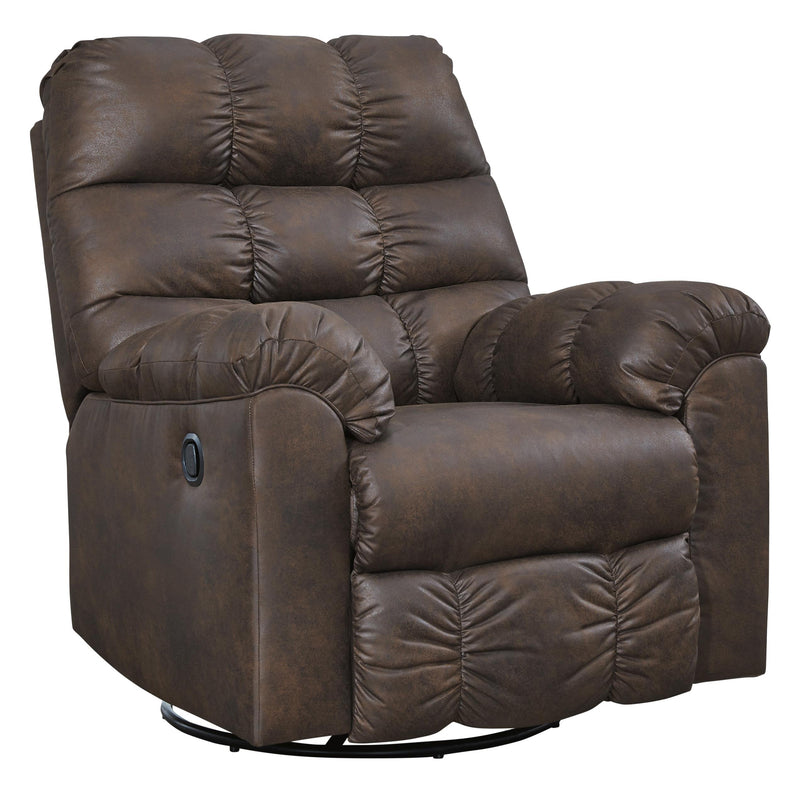 Signature Design by Ashley Derwin Swivel Glider Leather Look Recliner 2840128 IMAGE 1