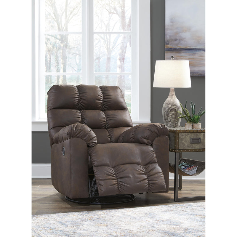 Signature Design by Ashley Derwin Swivel Glider Leather Look Recliner 2840128 IMAGE 7