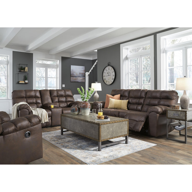 Signature Design by Ashley Derwin Swivel Glider Leather Look Recliner 2840128 IMAGE 9