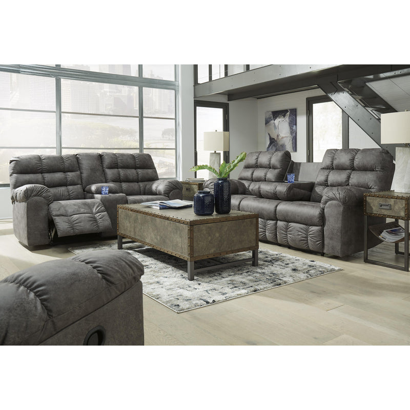 Signature Design by Ashley Derwin Reclining Leather Look Sofa 2840289 IMAGE 8