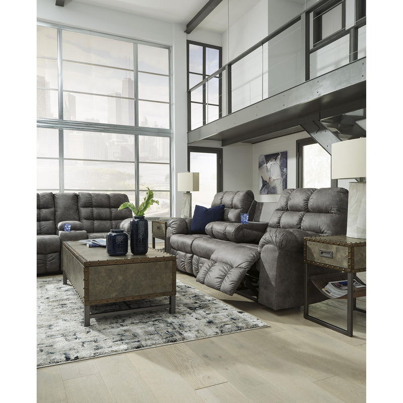 Signature Design by Ashley Derwin Reclining Leather Look Sofa 2840289 IMAGE 9