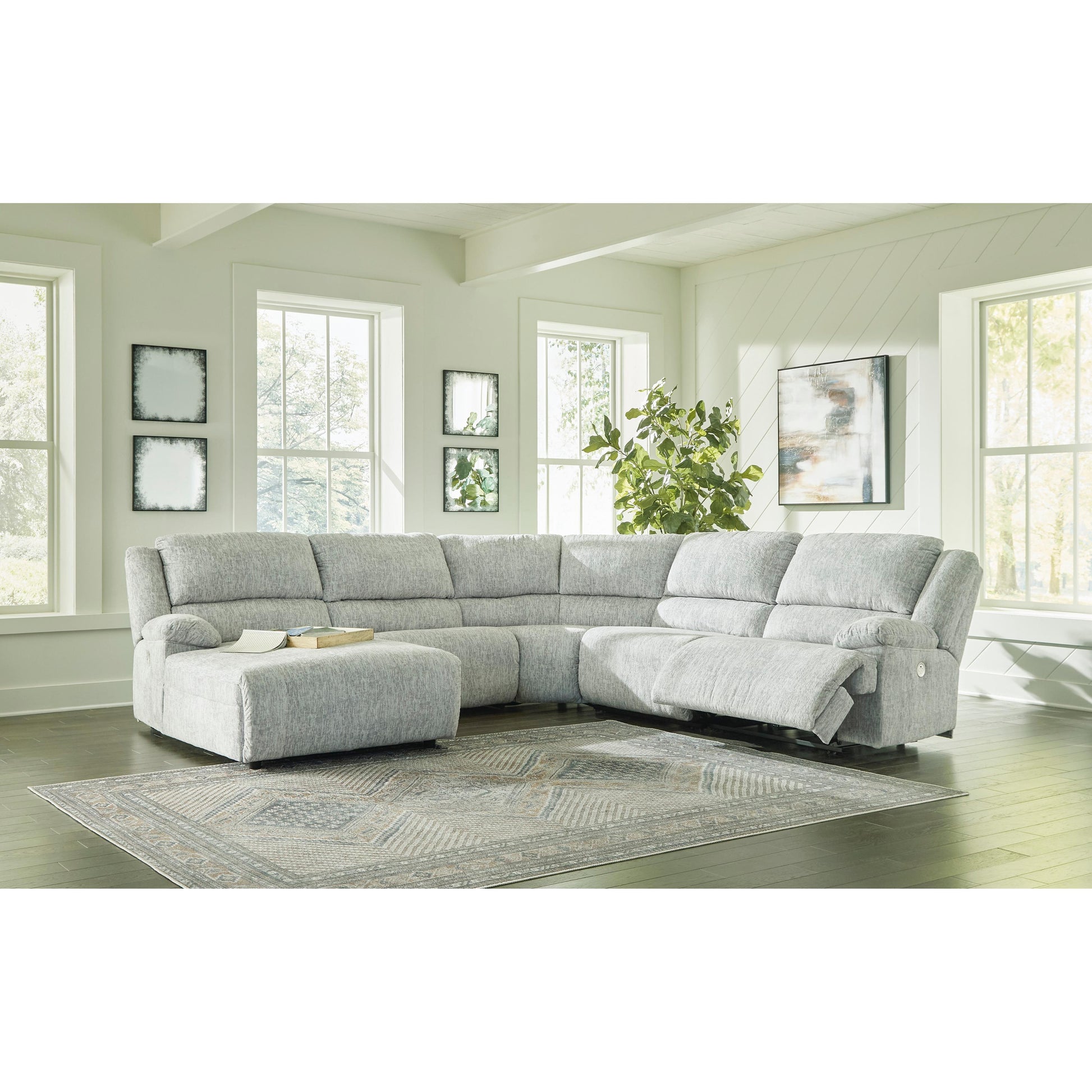 Signature Design by Ashley McClelland Power Reclining Fabric 5 pc Sectional 2930279/2930246/2930277/2930219/2930262 IMAGE 4