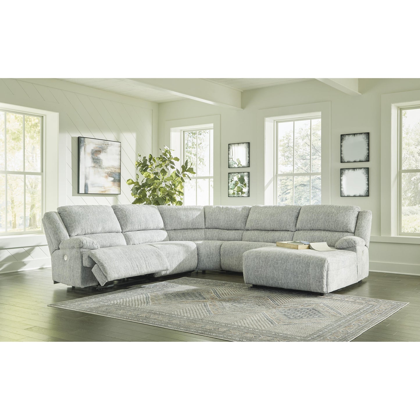 Signature Design by Ashley McClelland Power Reclining Fabric 5 pc Sectional 2930258/2930219/2930277/2930246/2930297 IMAGE 4