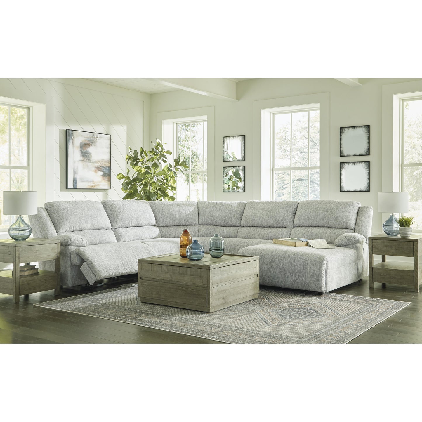 Signature Design by Ashley McClelland Power Reclining Fabric 5 pc Sectional 2930258/2930219/2930277/2930246/2930297 IMAGE 5