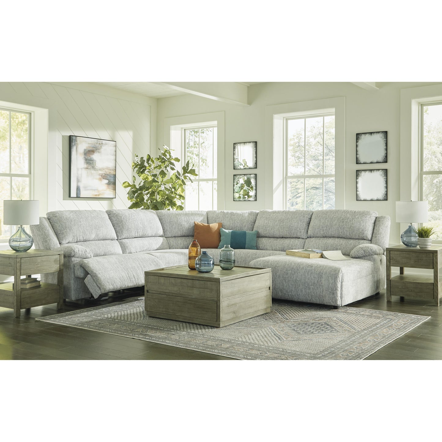 Signature Design by Ashley McClelland Power Reclining Fabric 5 pc Sectional 2930258/2930219/2930277/2930246/2930297 IMAGE 6