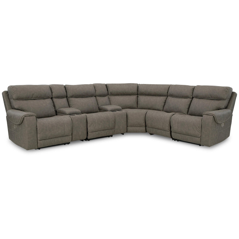 Signature Design by Ashley Starbot Power Reclining Leather Look 7 pc Sectional 2350158/2350157/2350131/2350157/2350177/2350146/2350162 IMAGE 1