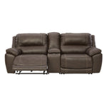 Signature Design by Ashley Dunleith Power Reclining Leather Match 3 pc Sectional U7160458/U7160457/U7160462 IMAGE 2