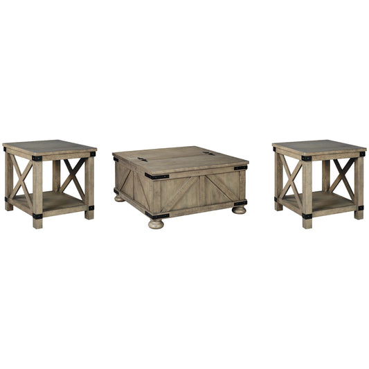 Signature Design by Ashley Aldwin T457T1 Coffee Table and 2 End Tables IMAGE 1