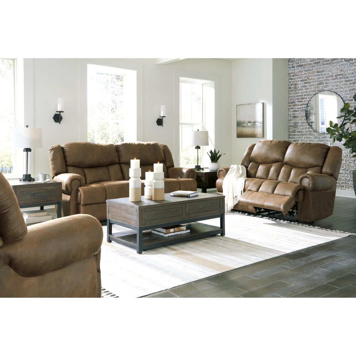 Signature Design by Ashley Boothbay Power Reclining Leather Look Loveseat 4470474 IMAGE 9