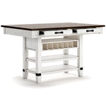 Signature Design by Ashley Valebeck Counter Height Dining Table with Pedestal Base D546-32 IMAGE 2