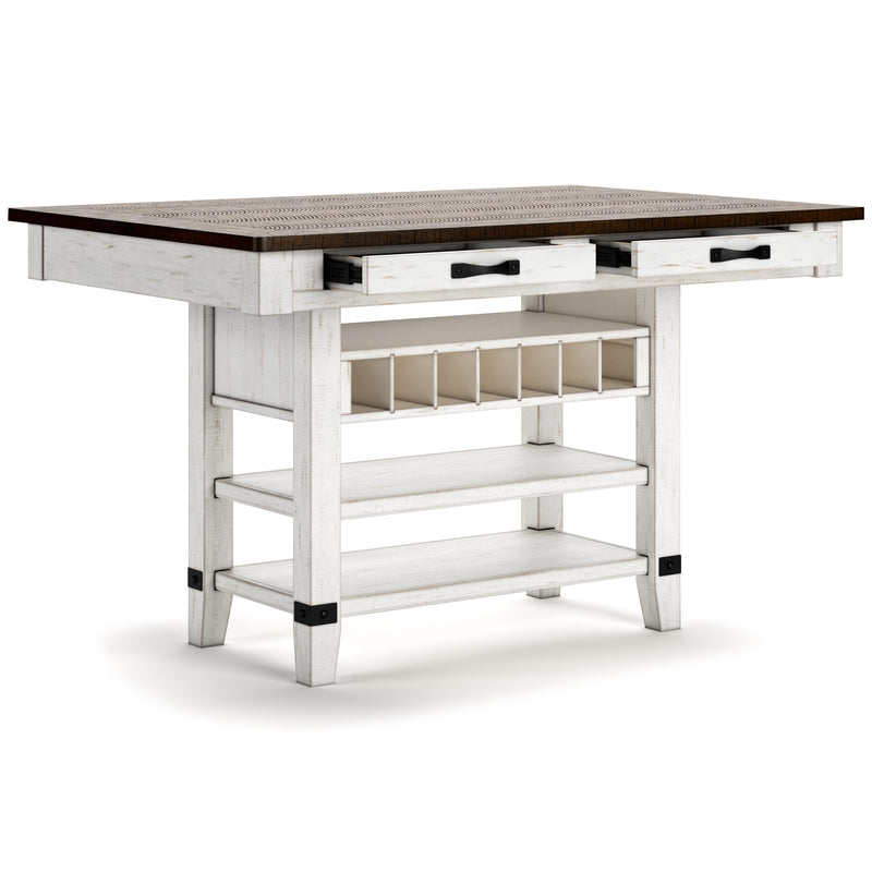 Signature Design by Ashley Valebeck Counter Height Dining Table with Pedestal Base D546-32 IMAGE 2