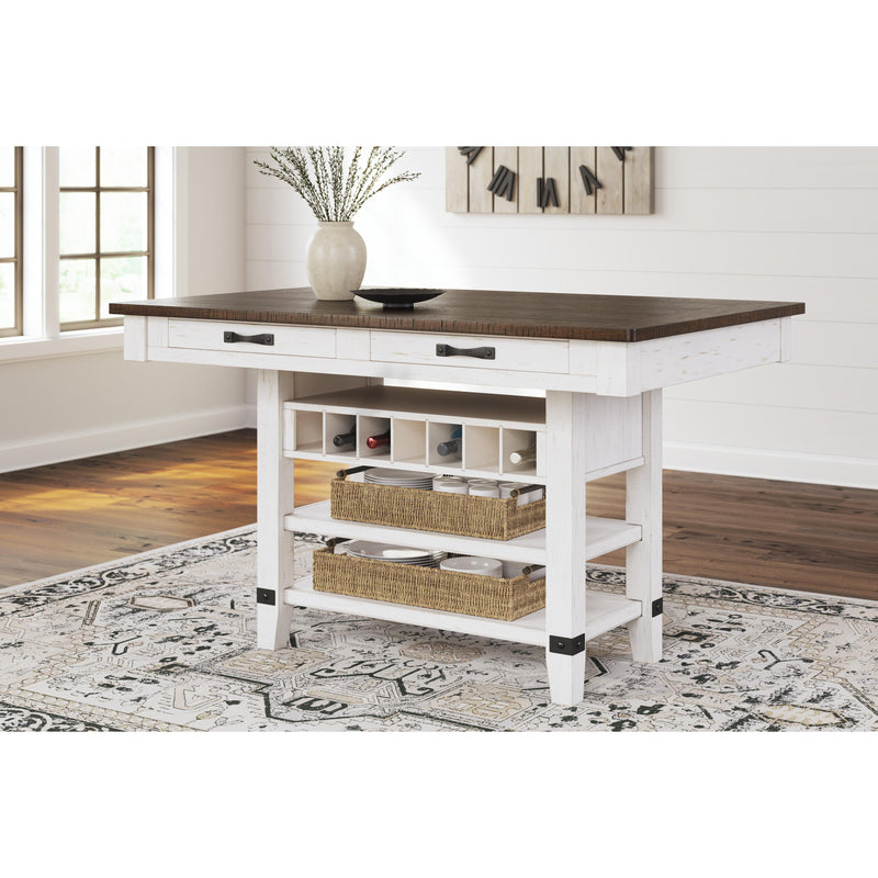 Signature Design by Ashley Valebeck Counter Height Dining Table with Pedestal Base D546-32 IMAGE 6
