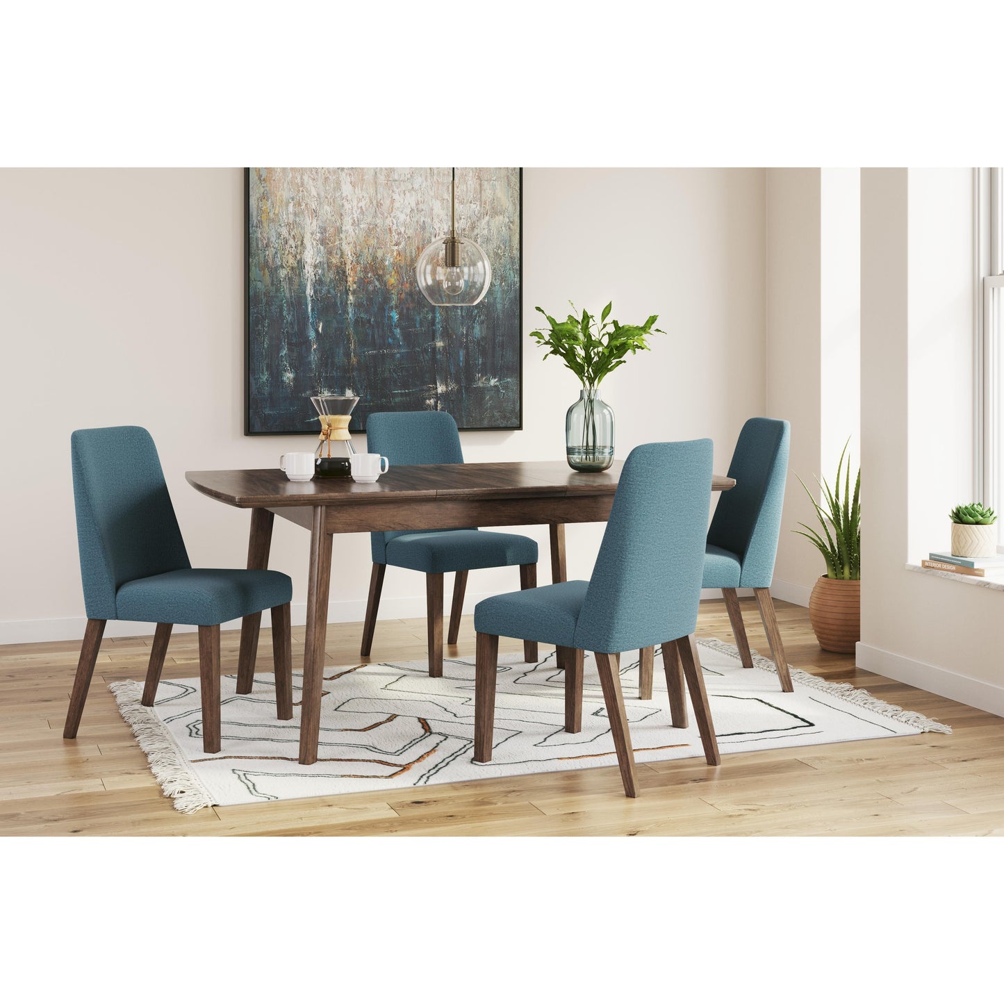 Signature Design by Ashley Lyncott D615-35 Rectangular Dining Room Butterfly Extension Table | American Furniture of Slidell