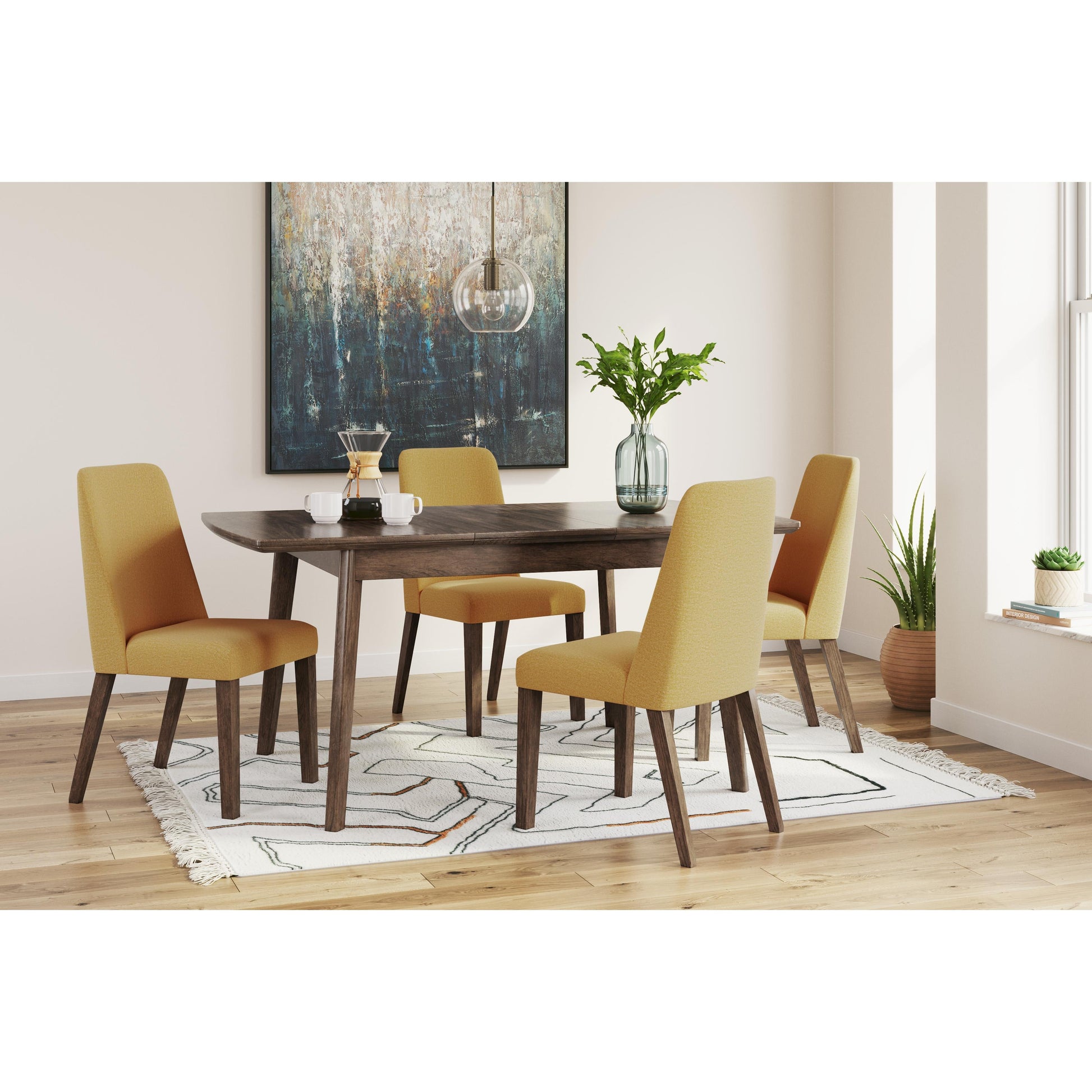 Signature Design by Ashley Lyncott D615-35 Rectangular Dining Room Butterfly Extension Table | American Furniture of Slidell