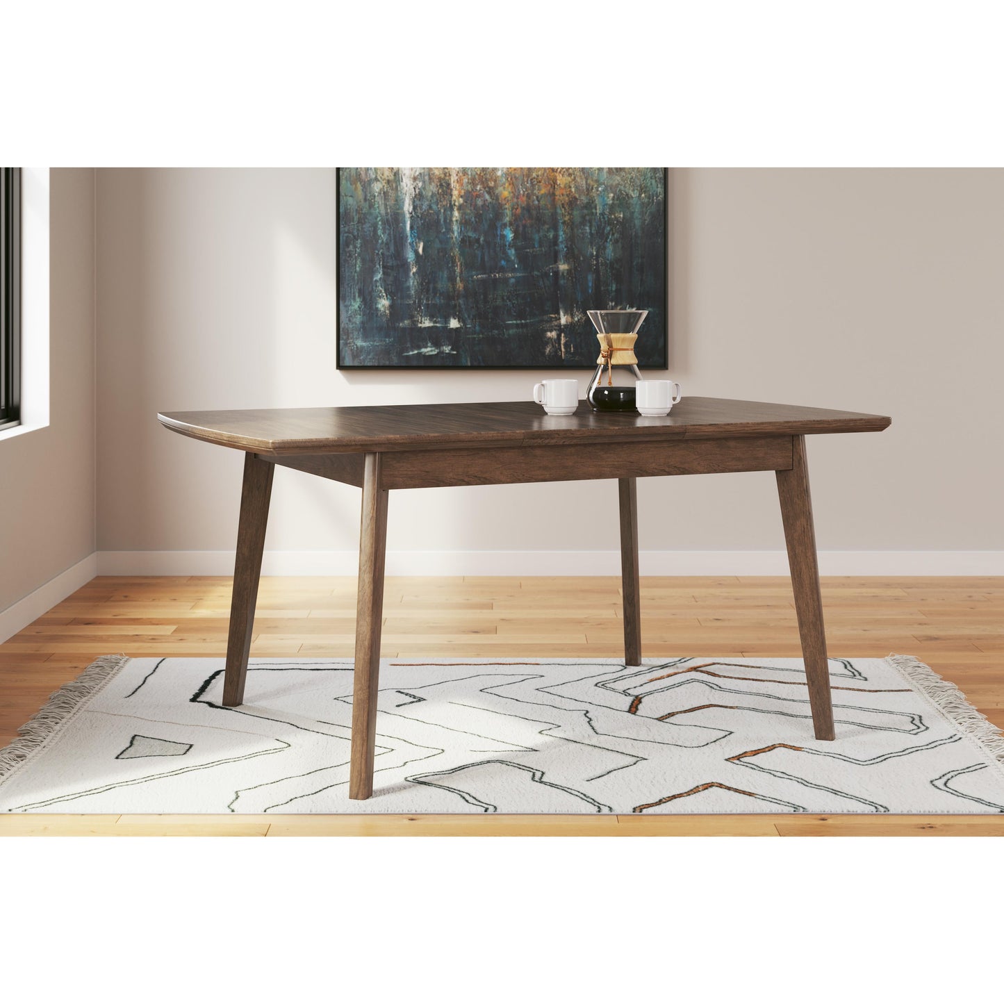 Signature Design by Ashley Lyncott D615-35 Rectangular Dining Room Butterfly Extension Table | American Furniture of Slidell