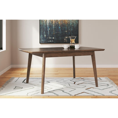 Signature Design by Ashley Lyncott D615-35 Rectangular Dining Room Butterfly Extension Table | American Furniture of Slidell