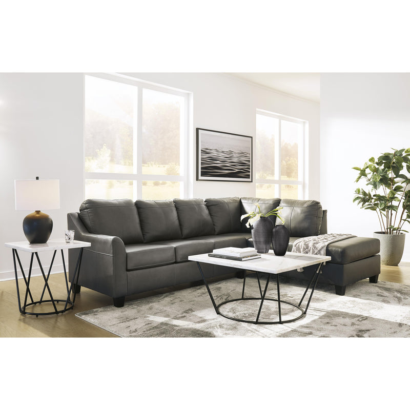 Signature Design by Ashley Valderno Leather 2 pc Sectional 4780466/4780417 IMAGE 5