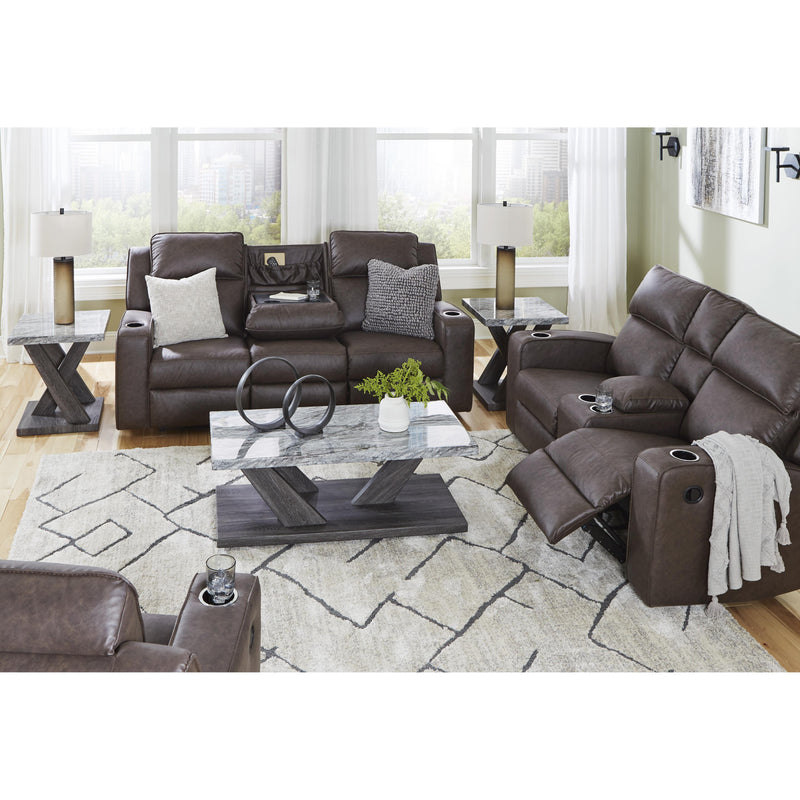 Signature Design by Ashley Lavenhorne Reclining Leather Look Loveseat 6330694 IMAGE 9