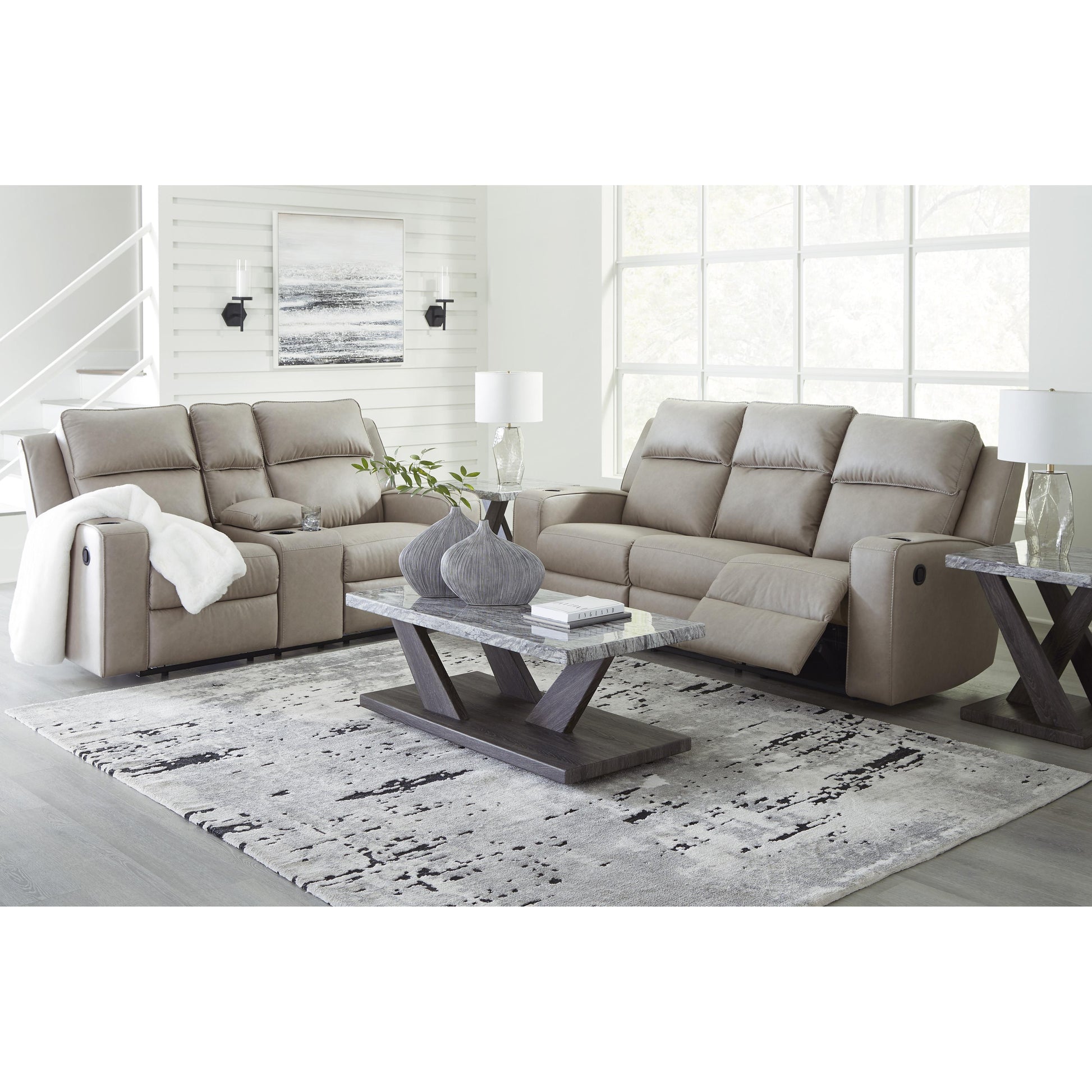 Signature Design by Ashley Lavenhorne Reclining Leather Look Loveseat 6330794 IMAGE 10
