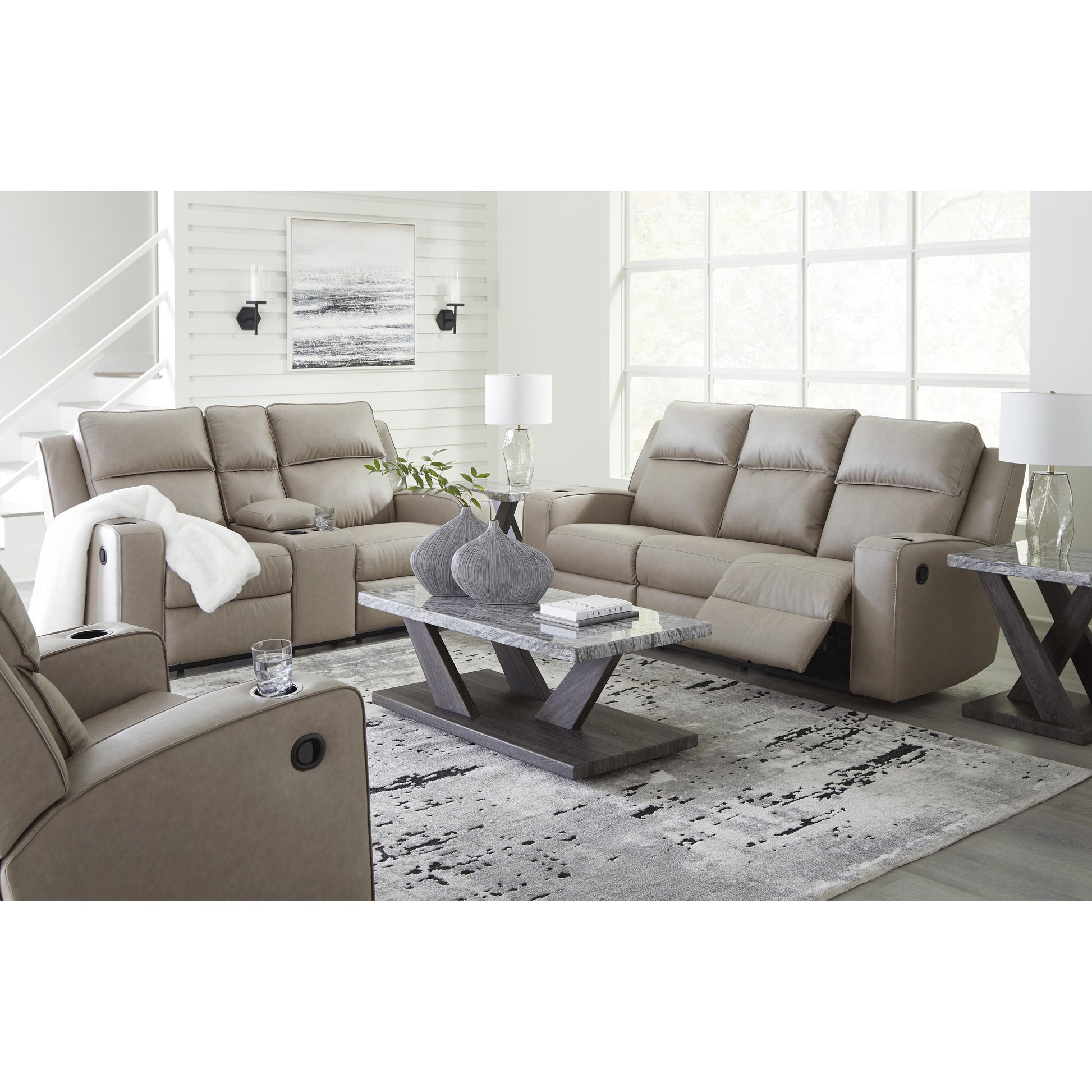 Signature Design by Ashley Lavenhorne Reclining Leather Look Loveseat 6330794 IMAGE 12