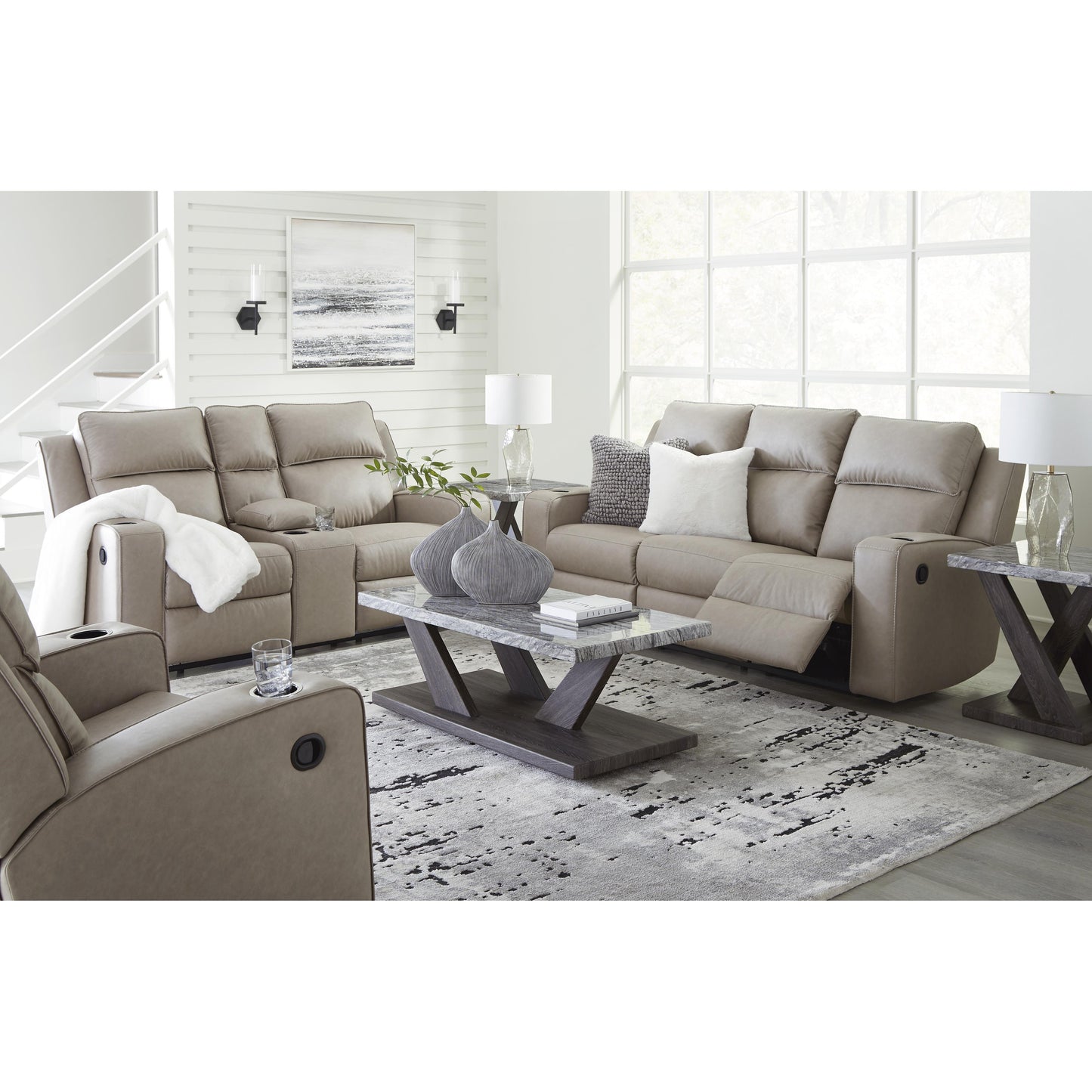 Signature Design by Ashley Lavenhorne Reclining Leather Look Loveseat 6330794 IMAGE 13