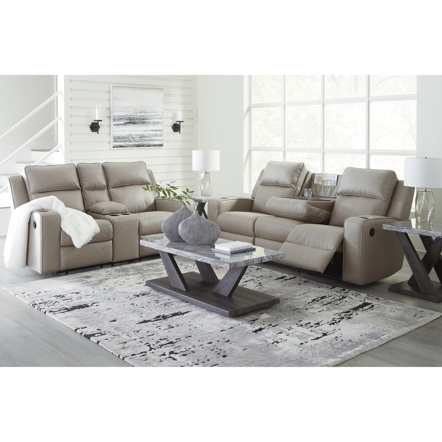 Signature Design by Ashley Lavenhorne Reclining Leather Look Loveseat 6330794 IMAGE 14