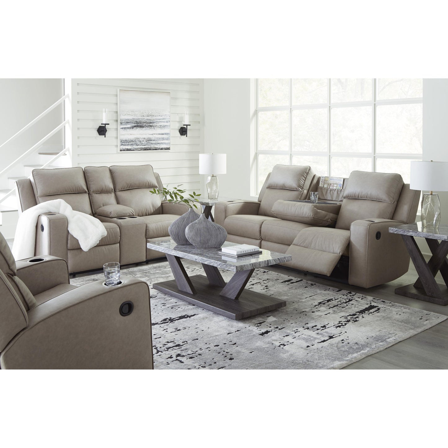 Signature Design by Ashley Lavenhorne Reclining Leather Look Loveseat 6330794 IMAGE 15