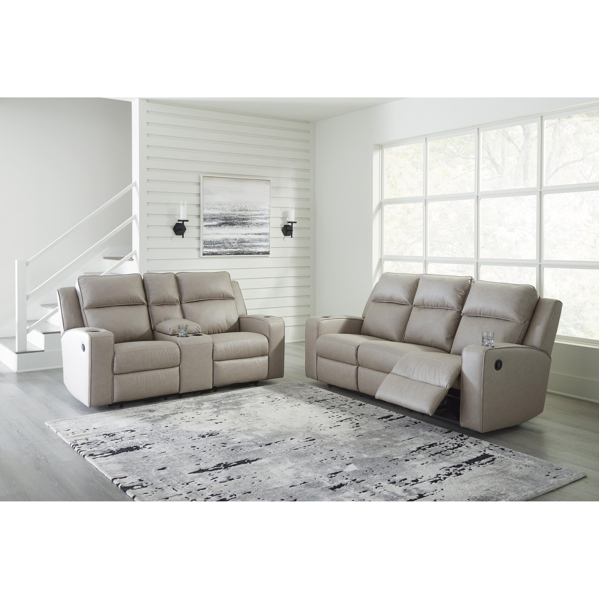 Signature Design by Ashley Lavenhorne Reclining Leather Look Loveseat 6330794 IMAGE 9