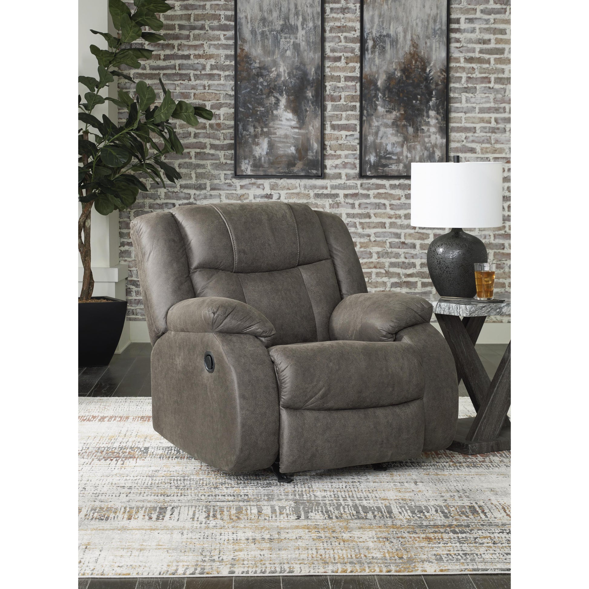 Signature Design by Ashley First Base Rocker Leather Look Recliner 6880425 IMAGE 6