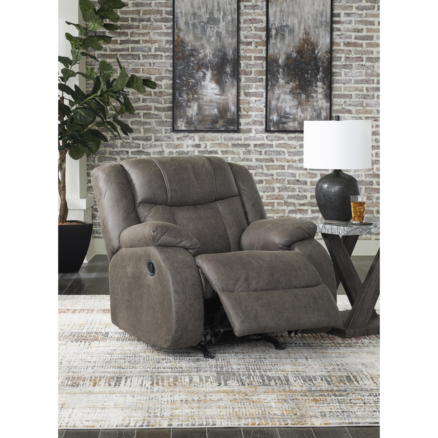 Signature Design by Ashley First Base Rocker Leather Look Recliner 6880425 IMAGE 7
