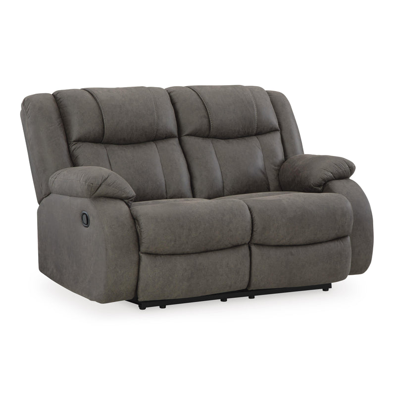 Signature Design by Ashley First Base Reclining Leather Look Loveseat 6880486 IMAGE 1
