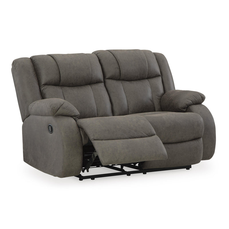 Signature Design by Ashley First Base Reclining Leather Look Loveseat 6880486 IMAGE 2