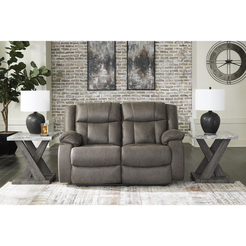 Signature Design by Ashley First Base Reclining Leather Look Loveseat 6880486 IMAGE 6