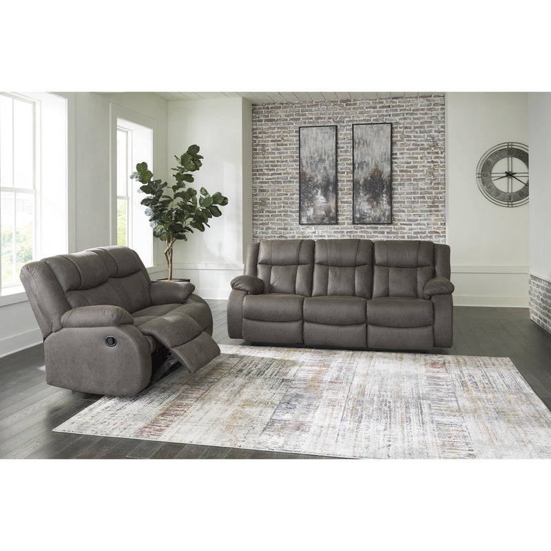 Signature Design by Ashley First Base Reclining Leather Look Loveseat 6880486 IMAGE 8