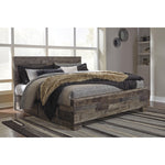  Signature Design by Ashley Derekson B200B44 King Panel Bed with 2 Side Storage IMAGE 2