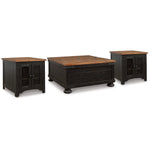  Signature Design by Ashley Valebeck T468T2 Coffee Table and 2 End Tables IMAGE 1